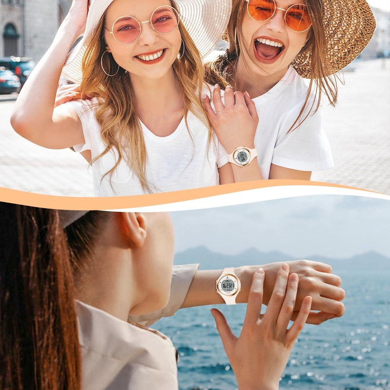 Watches for Women 5ATM Waterproof Digital Womens Watch Outdoor Sport