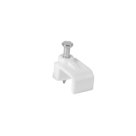 Volteck GPL-10B, 20 Grapas para cable plano, Blancas