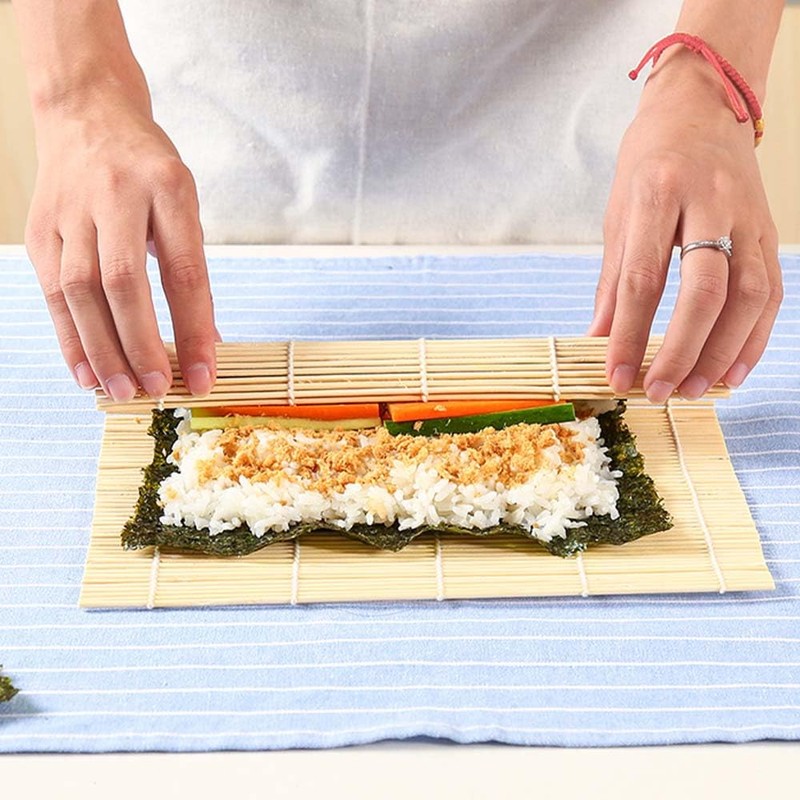 XIAOXIHOUHSGGD Sushi Mat Bamboo Sushi Rolling Mat Sushi Making Tool