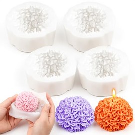 4 Moldes de Cempasúchil para Velas, para el Día de Muertos, y Halloween