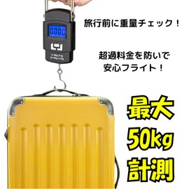 AQUQLOACH Digital Hanging Scale, Compatible with 110.2 lbs (50 kg), Digital Scale, For Travel, Fishing, Luggage Measurement, High Accuracy, 0.2 oz (5 g) Units, Compact, Lightweight, Suitcase, Tare