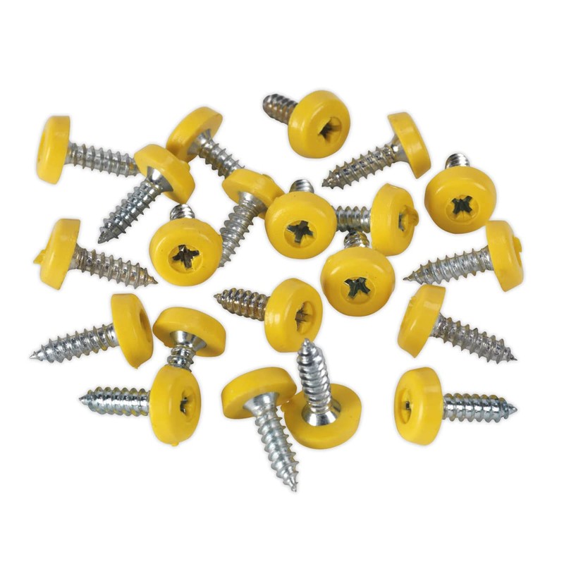 KafTon 20Pack Number Plate Fixing Fitting Oversized Screws 5x Blue,