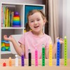 HOTUT 100 Pcs Maths Cubes with 10 Colours, Manipulatives Number