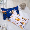 JISEN Toddler Pillowcases for Boys 33x46cm 30x40cm 35x48cm Engineering Vehicle