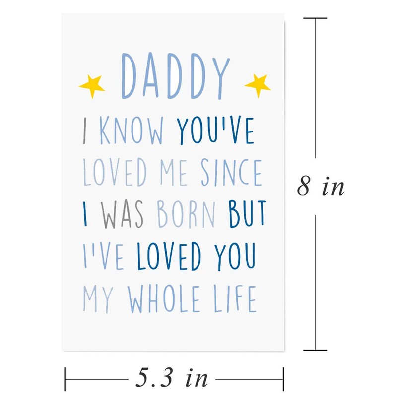 Gonzey Birthday Card For Daddy,Fathers Day Card,New Dad Cute Birthday