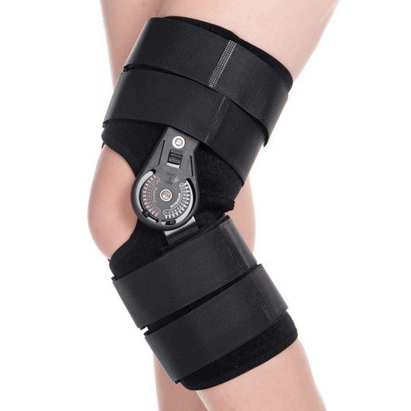 Leg Splint Knee, Folding Knee Support with Chuck Short Adjustable Knee Brace Supplier for Sports Injuries and Protection Against Knee Joint Firm Support Men Women Use (M)