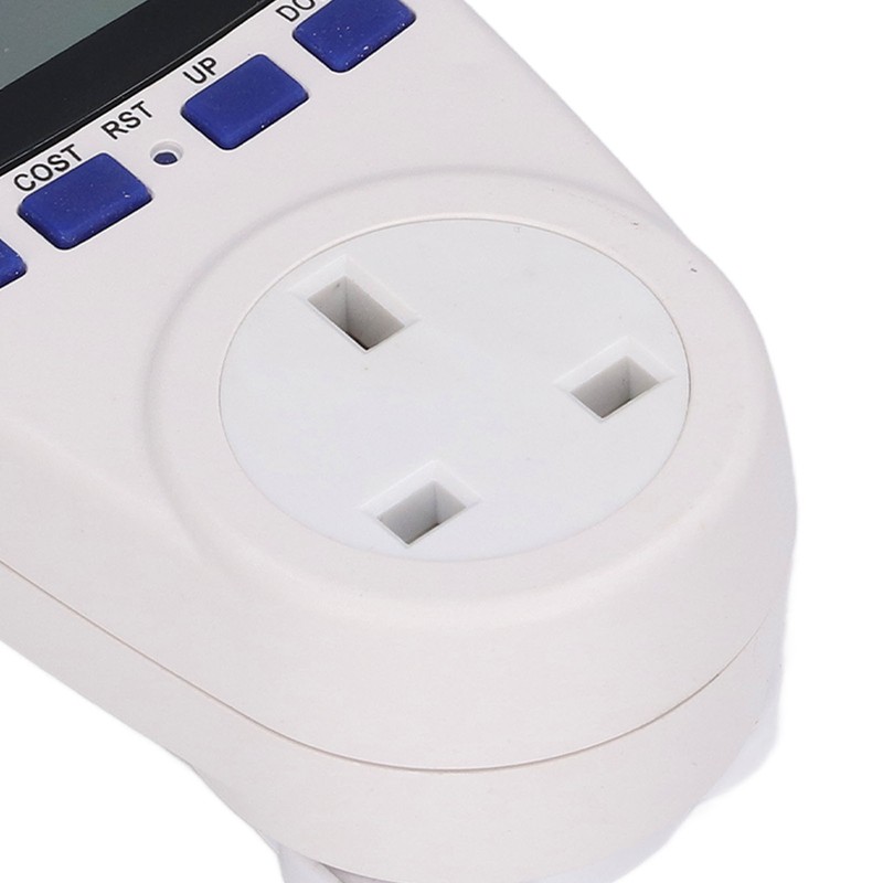 Power Meter Plug with Battery LCD 7 Display Modes Electricity