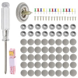 Car Ceiling Repair Kit 60pcs Car Ceiling Sagging Repair Rivets Headliner Repair Buttons Retainer Interior Ceiling Fabric Fixing Screws Repair Buckle Cap Roof Repair Installation Tools Car Roof Repair