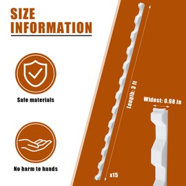 Maasechs 15 Pcs 36 Inch Foam Closure Strips for Metal Roofing Panels Weatherproof Roof Foam Closure Strips for Metal Corrugated Roofing Panels Hurricane Roof Maintainrepair Supplies (Octagonal,White)