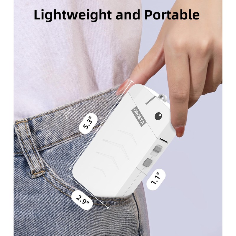 ORGSTA S001 Label Maker Machine with Tape, Portable Bluetooth Label
