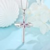 Inpasne Cross Necklace for Women 925 Sterling Silver Infinity Butterfly
