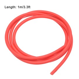MECCANIXITY Natural Latex Rubber Tubing 2mm ID 4mm OD 3.3ft Red Highly Elastic for Sports Exercise Fitness