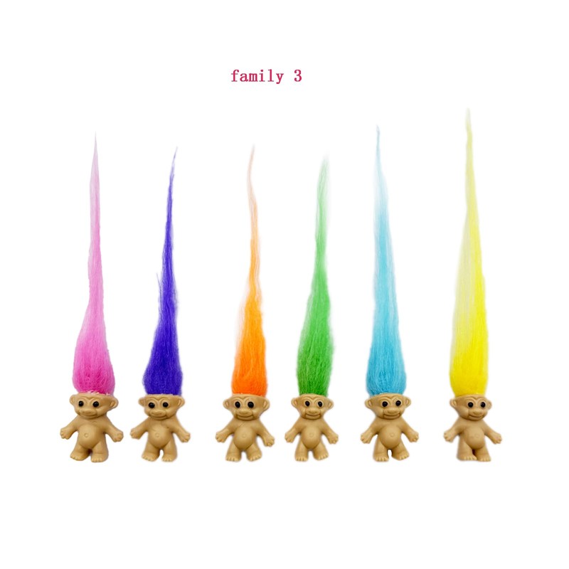 Yintlilocn 16 piezas de mini muñecas troll, mini figuras de