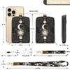 LAOTANGJIA PU Leather Lanyard Wallet with ID Badge Holder with
