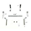 Sanderson Polished Chrome Plated Zinc Toilet Seat Hinge Hardware Kit