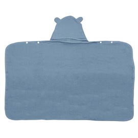 Cubble Organic Cotton Hooded Bath Towel (Slate Blue)