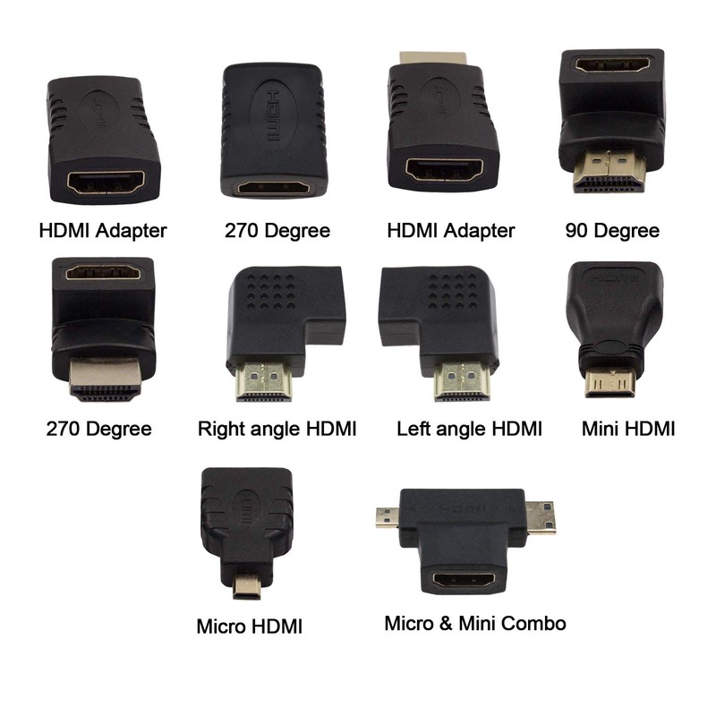 EMSea 10Pcs HDMI Adapter Kit, HDMI to Mini HDMI/Micro HDMI