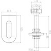 SO-TOOLS® Gate Hinge M16 U Long with Weld-On Tab, Galvanised,