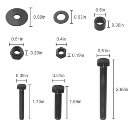 Aulpq Table Saw Stand Bolt Kit for DEWALT 10-Inch DW7451 Table Saw Stand,All Bolts Included