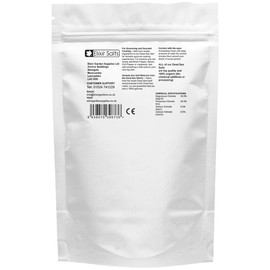 Elixir Salts | Dead Sea Salt 100% Organic Grade | Various Sizes in Resealable Pouch | 25% Extra FREE! | (500g + 25% Free)