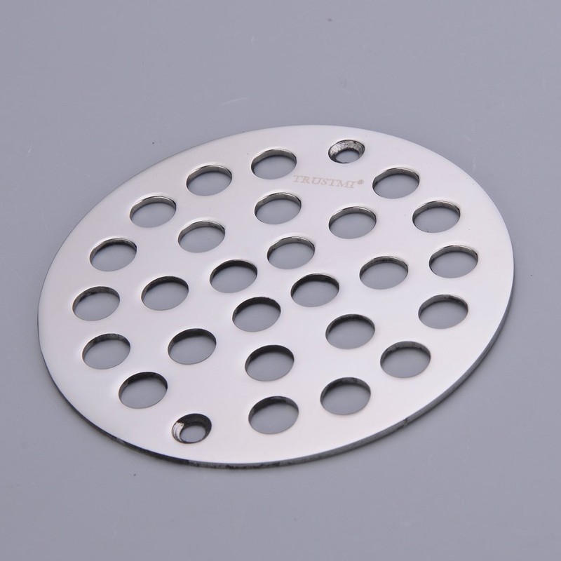 TRUSTMI 4 Inch Screw-in Shower Drain Cover Replacement Floor Strainer,Polished