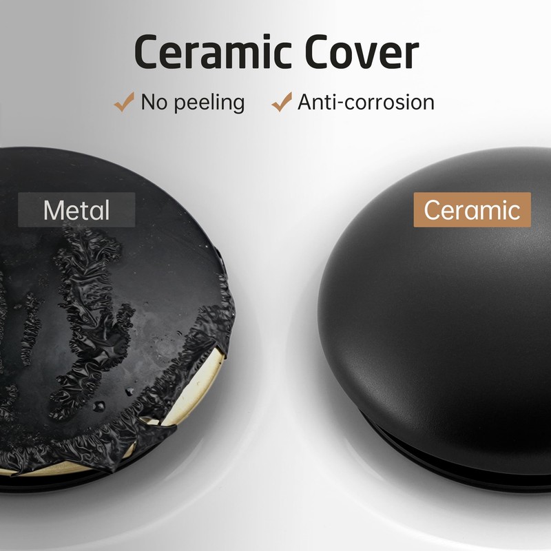 KES Bathroom Sink Drain Without Overflow, Solid Ceramic Cap Pop