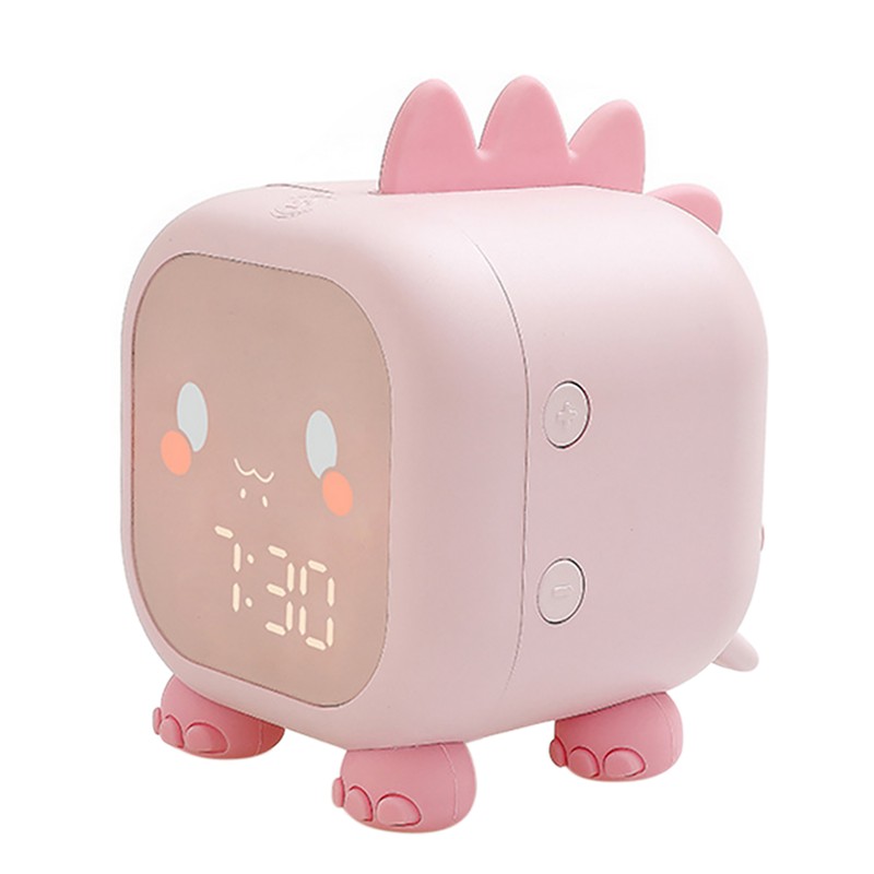 Kids Digital Alarm Clock Night Lights Sleep Trainier 2 Alarms