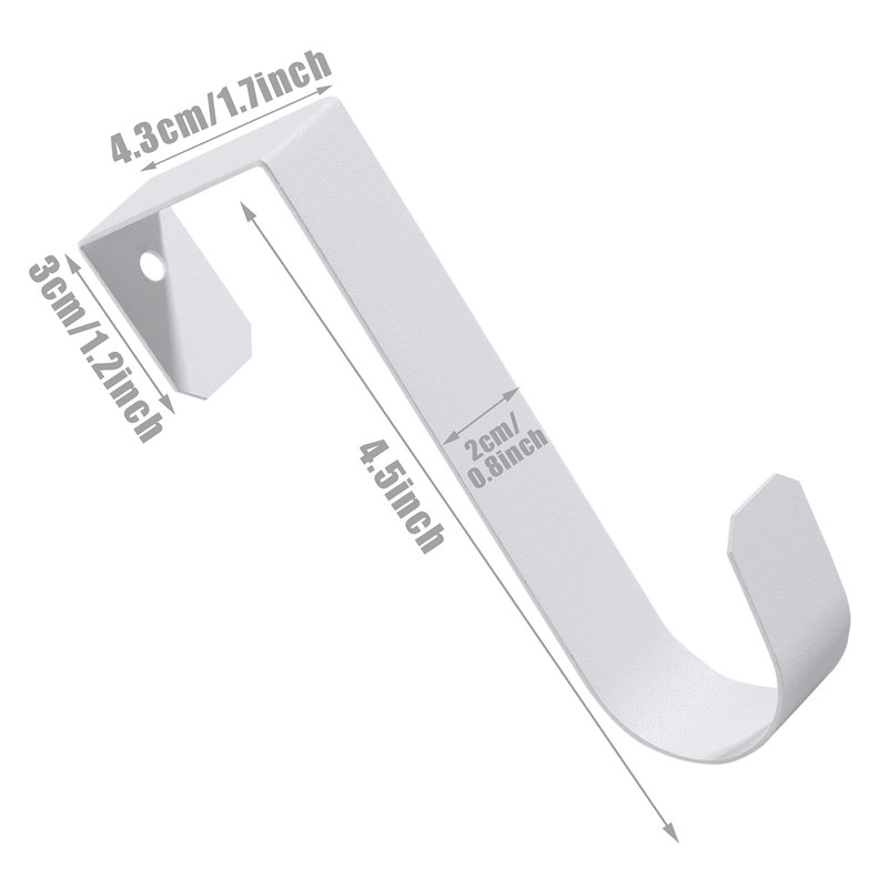 Romeda 4 Pack Over The Door Hooks, Sturdy Metal Single