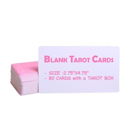 Myripoly Create Your Own Oracle Card,White Blank Tarrot Cards Deck, 80 Cards, Standard Tarot Size(2.75" x 4.75") White Blank Playing Cards