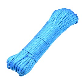 DonDon 30 Metre Long Fabric Ribbon, Nylon Cord, Paracord Rope, Survival Webbing for Crafts and Outdoor Camping Activities, 4 mm – 7 Strands, blue