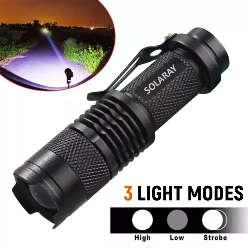 Solaray 2-Pack Tactical LED Flashlight Military Grade Small Ultra Bright