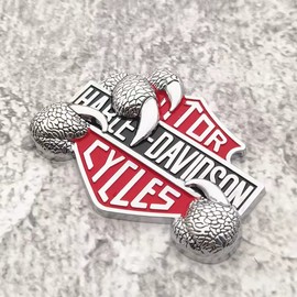 2PCS Beast Claw Metal Emblem Motorcycle Tank Badge Decal Emblem Logo Compatible Truck Car Motorcycle Bike Decoration(Silver Color )