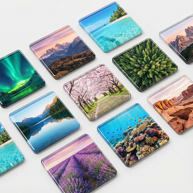 30 Pack DIY Clear Acrylic Fridge Magnet Craft Kit –