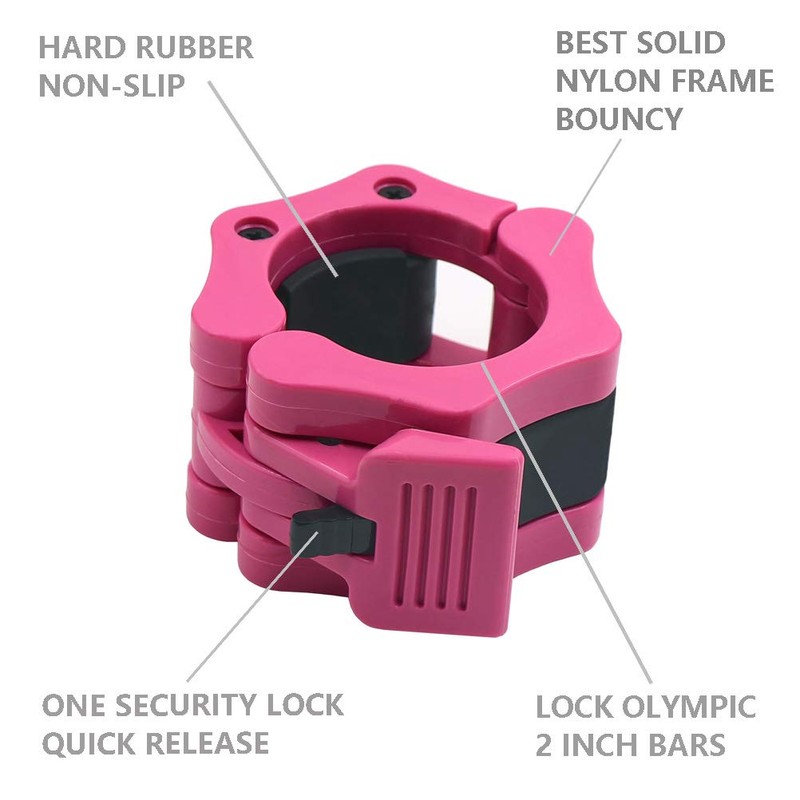 Strainho 2" Olympic Barbell Clamps - Quick Release Bar Clips