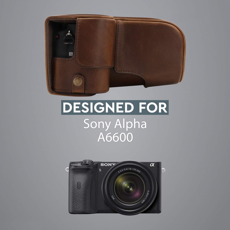 MegaGear MG1805 Ever Ready Leather Camera Case Compatible with Sony