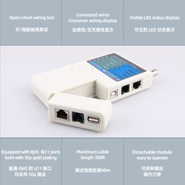 Multifunctiona Network Cable Tester 4in1 Remote USB BNC Rj11 Rj45 LAN Phone Cable Testing UTP STP Wire Tester Meter Tracker Tool 1pcs