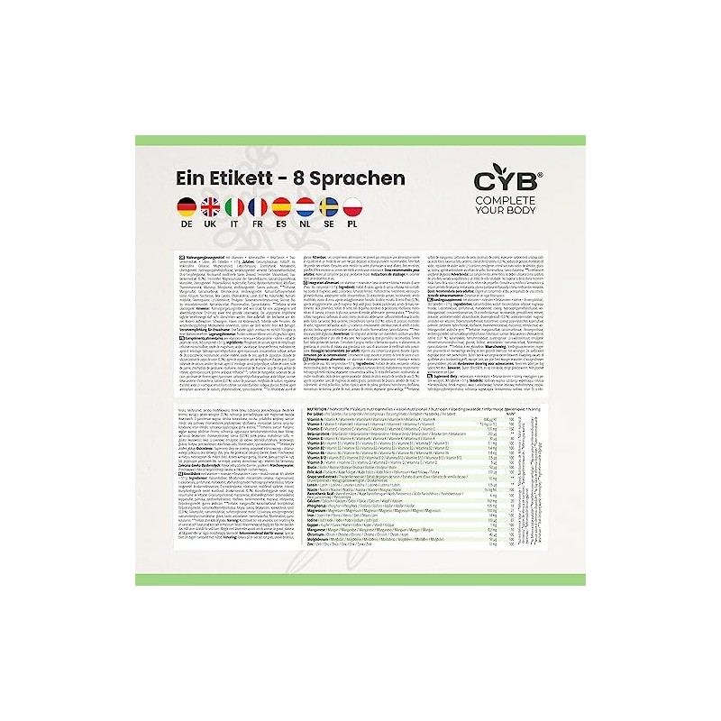 CYB multivitamins and minerals, with vitamin A, C, D and
