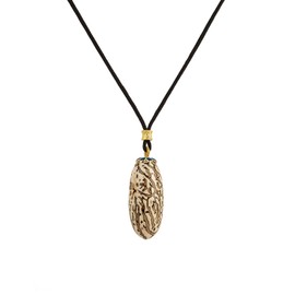 DIYFASH Large Natural Hand-Polished Wooden Thousand-Eyed Pendant Necklace for Men - Protection Necklace for Men, Rope Jewelry for Men's Necklaces,Tigers Eye Necklace,Rope Necklace for Men