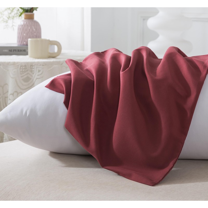WhatsBedding Body Pillow Cover, Ultra Soft Microfiber Pillowcases, Breathable Long