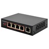 60W 4-Port Gigabit PoE Switch/Extender PoE Splitter Repeater, 10/100/1000Mbps, Supports