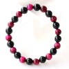 Gold Stone Pink Tiger Eye Onyx Bracelet, 0.3 inches (8