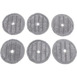 Paños de microfibra lavables para aspiradora robot A9, paquete de 6 almohadillas redondas de repuesto para trapeador de vapor, absorción fuerte, gris, 14,5 cm