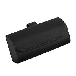 Sylvil Sunglasses Holder for Car Sun Visor, Leather Auto Eyeglasses Organizer Box with Hidden Magnetic Closure, Vehicle Glasses Case Clip Holder, Car Accessories for Women Men (Black)