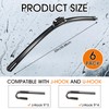 BBTO 6 Pack 22 Inch Wiper Blades 2-In-1 Windshield Wipers
