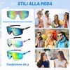 Apricitie 3 pezzi occhiali da ciclismo veloci, UV 400, sportivi,