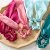 3Pcs Yellow Bow Scrunchies, Satin Ribbon Ponytail Hair Tie, Rope