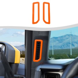 SQQP for Bronco A-Pillar Air Vent Trim Side Outlet Vent Cover Fit for Ford Bronco 2021-2024+ (Orange)
