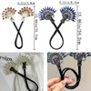 5 PCS Crystal Hair Bun Maker Peacock Shape Twist Hairstyle