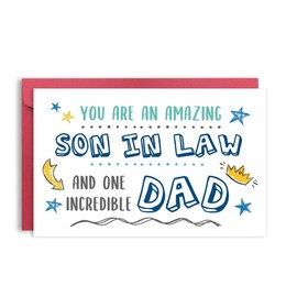 Fathers Day Birthday Card for Son in Law Fathers Day Birthday Gifts for Son in Law Father's Day Card for Sons in Law Father's Day Greeting Cards