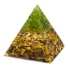 KYEYGWO Tiger's Eye Positive Energy Pyramid Gemstone, Tree of Life